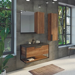 Comforty Мебель для ванной Бонн 90 (Comforty) подвесная дуб темный – фотография-4